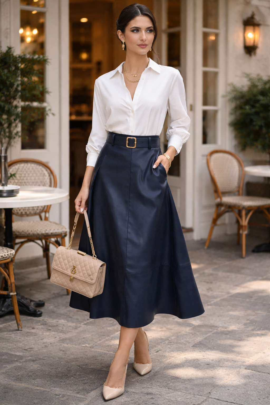 Vegan Leather Skirt