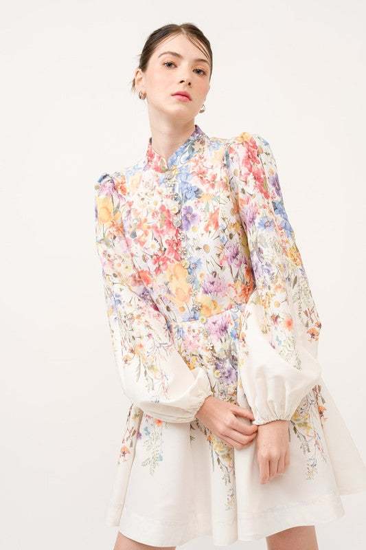 FLORAL MINI DRESS