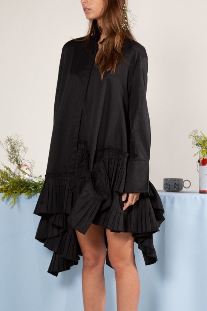 ASSYMETRICAL SHIRT DRESS