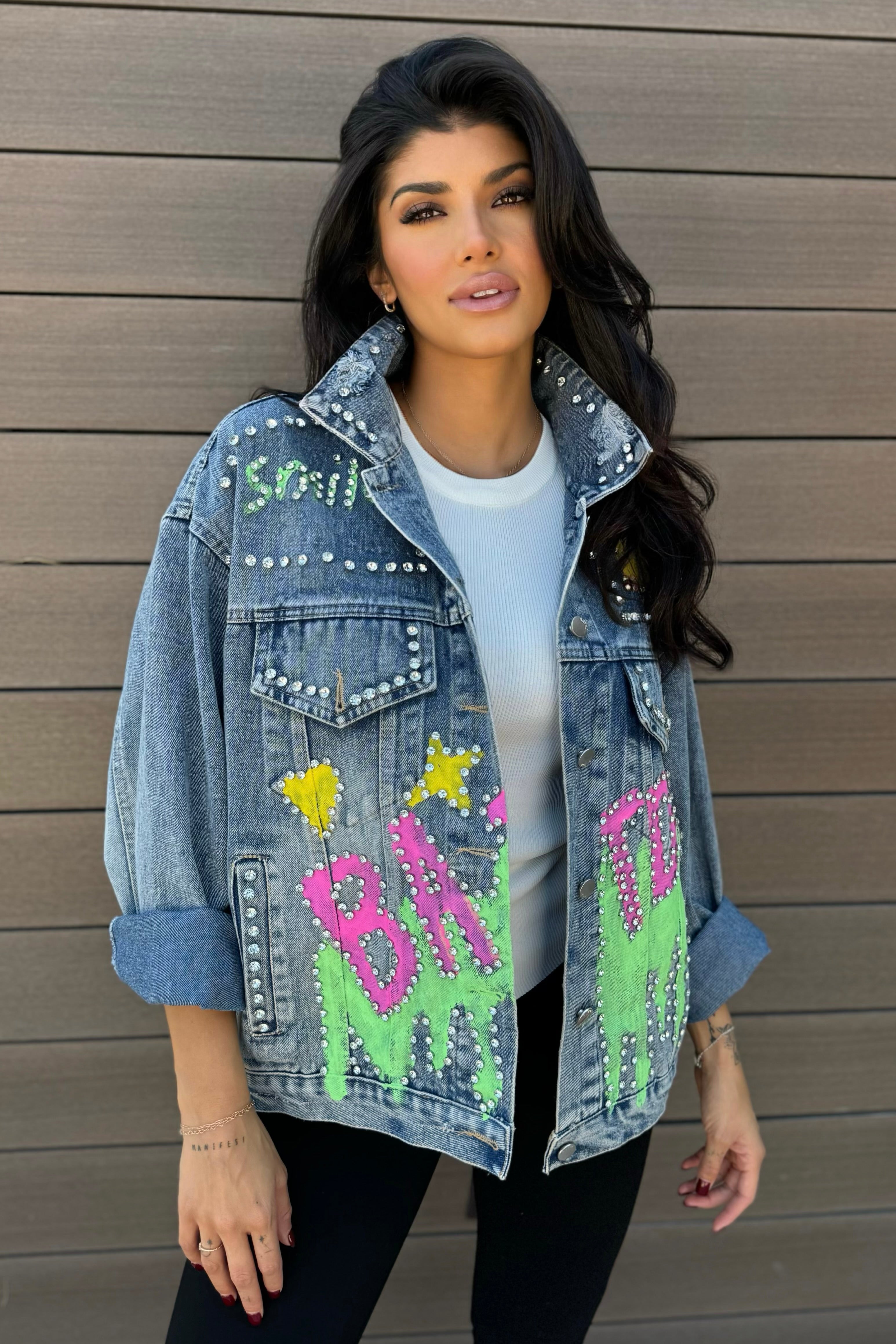 JEWELED DENIM JACKET