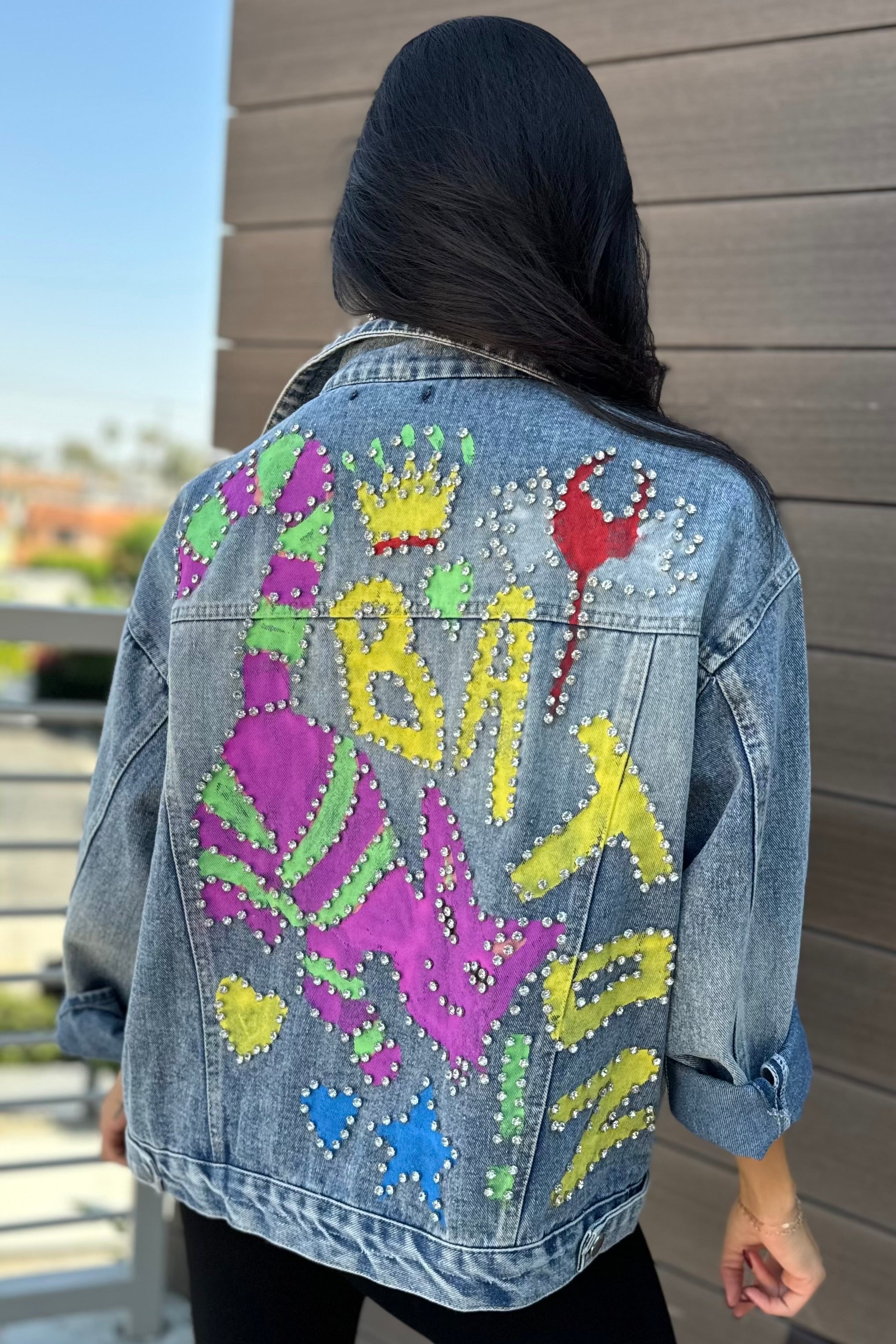 JEWELED DENIM JACKET